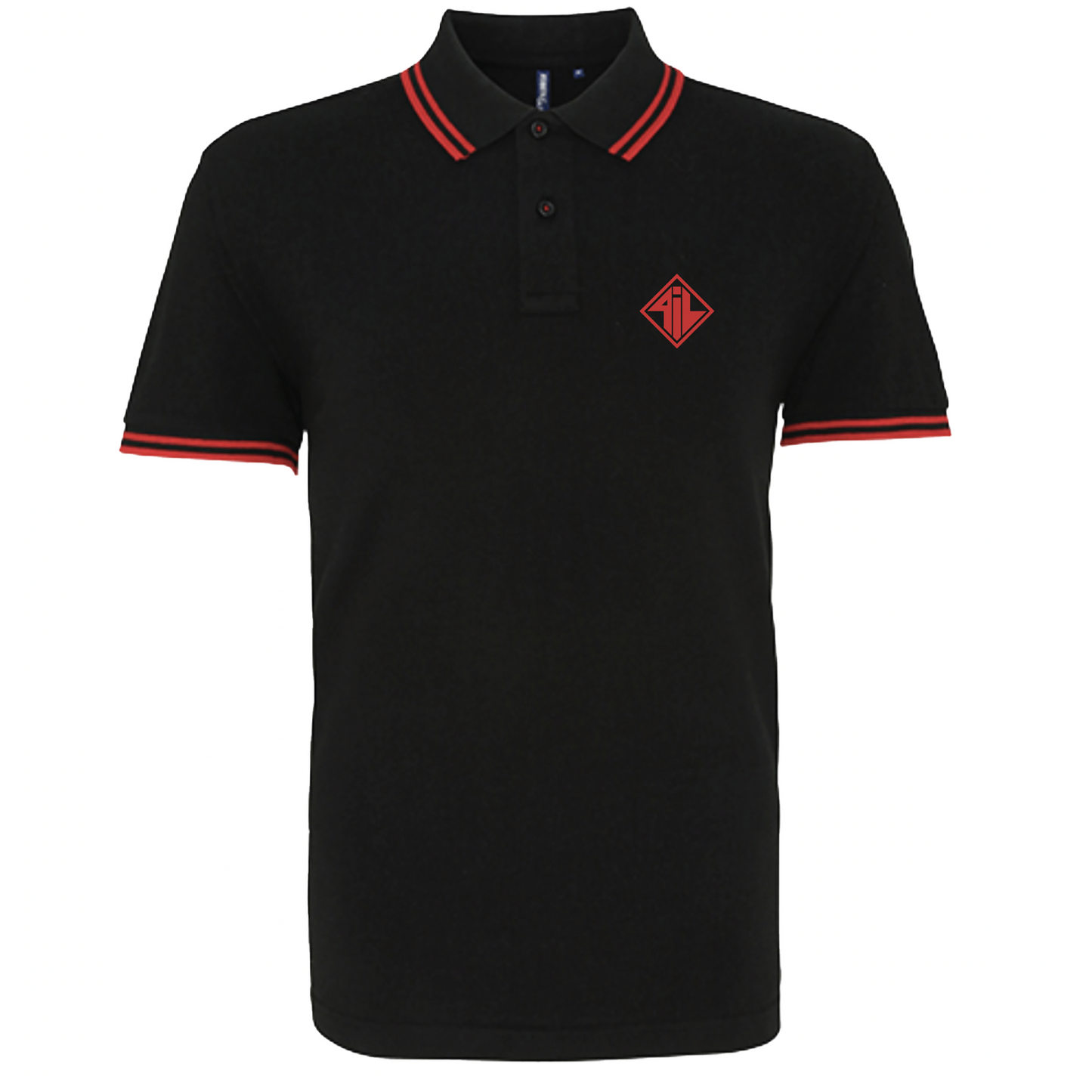 PiL Logo Polo Black & Red