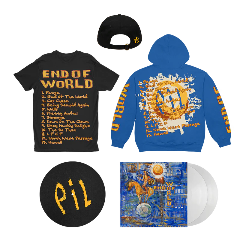 End Of World: Limited Solid White Vinyl 2LP + End of World Slipmat + End of World Hoodie + End of World Tee I + End of World Hat